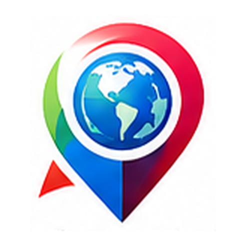 Find Near Me globe location pin logo